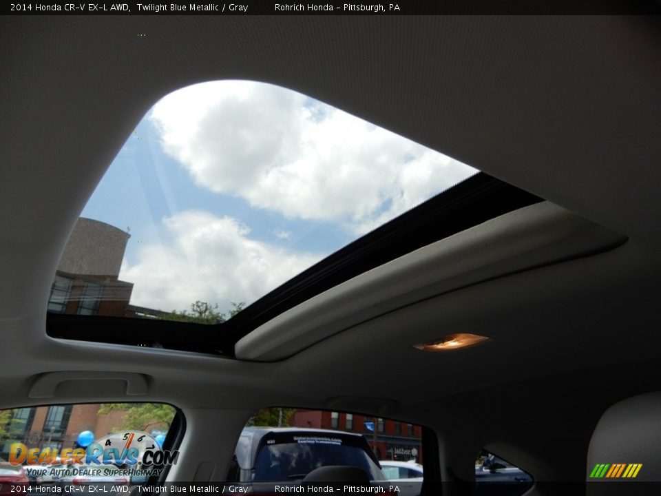 2014 Honda CR-V EX-L AWD Twilight Blue Metallic / Gray Photo #9