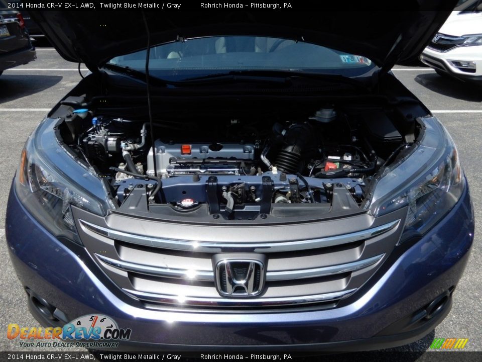 2014 Honda CR-V EX-L AWD Twilight Blue Metallic / Gray Photo #11