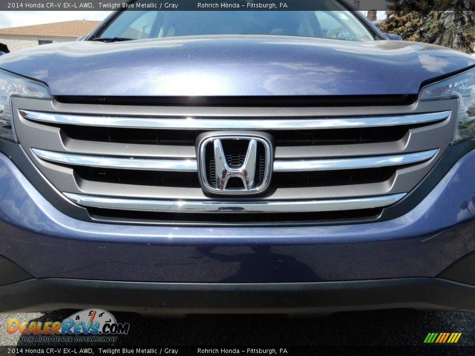 2014 Honda CR-V EX-L AWD Twilight Blue Metallic / Gray Photo #13
