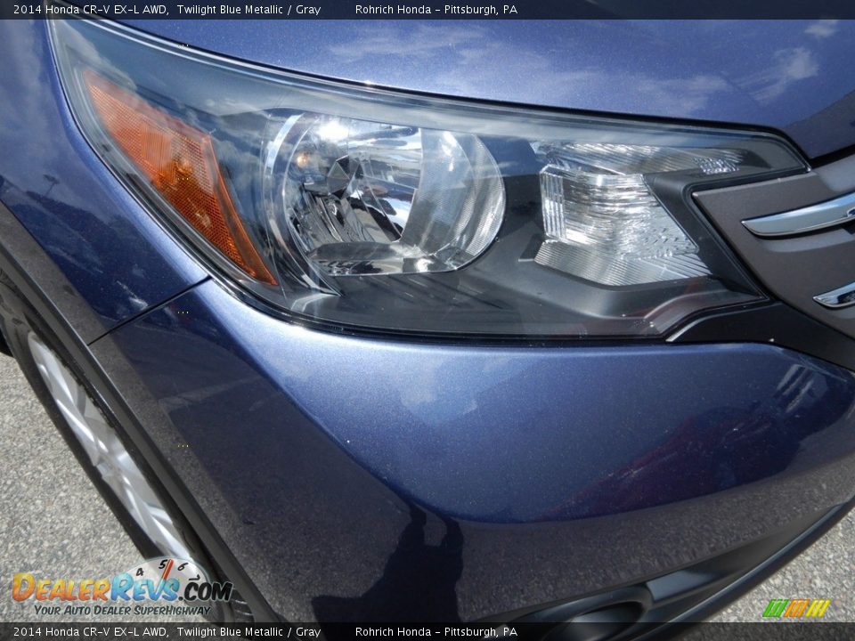 2014 Honda CR-V EX-L AWD Twilight Blue Metallic / Gray Photo #14