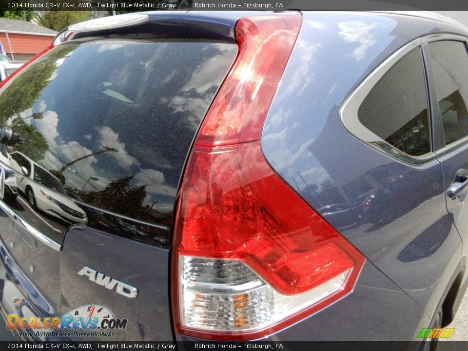 2014 Honda CR-V EX-L AWD Twilight Blue Metallic / Gray Photo #15