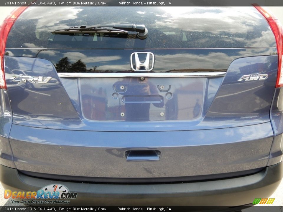 2014 Honda CR-V EX-L AWD Twilight Blue Metallic / Gray Photo #16