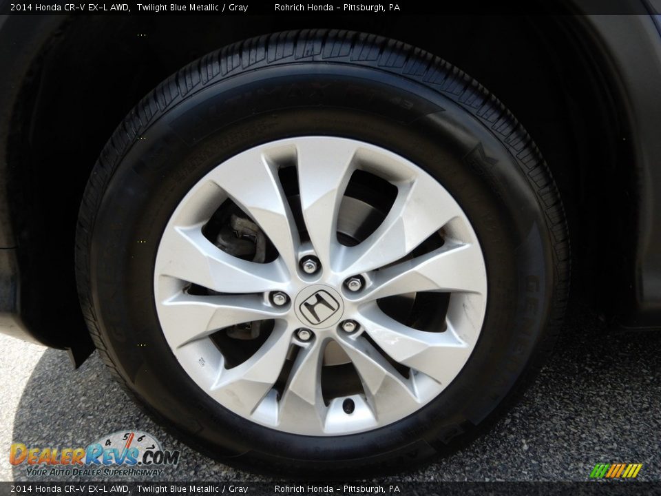 2014 Honda CR-V EX-L AWD Twilight Blue Metallic / Gray Photo #18