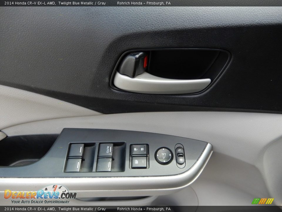 2014 Honda CR-V EX-L AWD Twilight Blue Metallic / Gray Photo #19