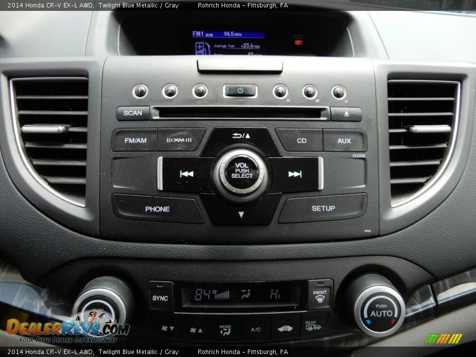 2014 Honda CR-V EX-L AWD Twilight Blue Metallic / Gray Photo #26