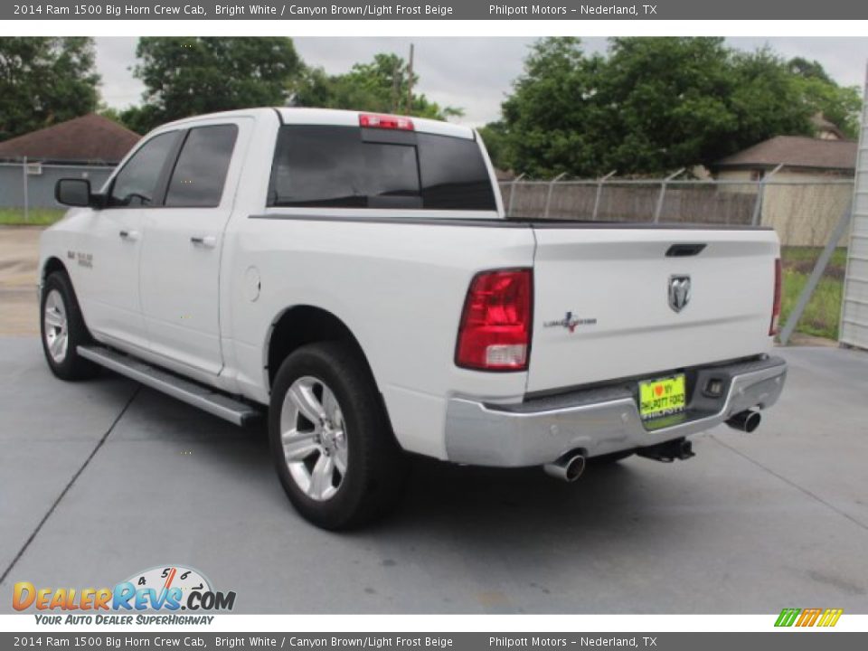 2014 Ram 1500 Big Horn Crew Cab Bright White / Canyon Brown/Light Frost Beige Photo #6