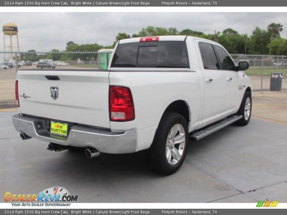 2014 Ram 1500 Big Horn Crew Cab Bright White / Canyon Brown/Light Frost Beige Photo #8