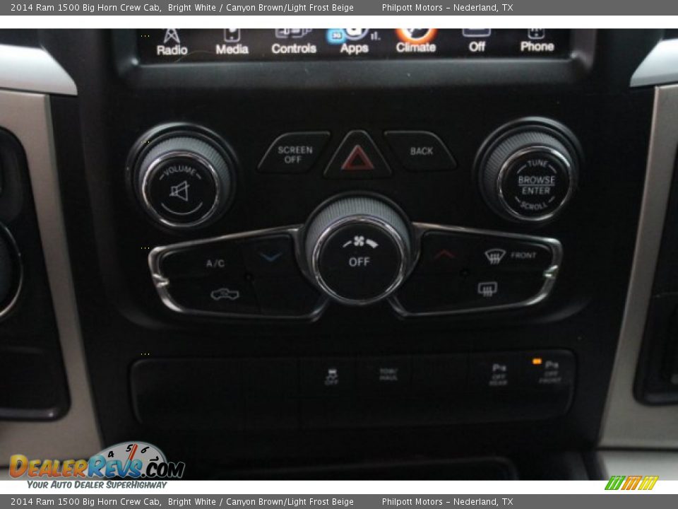 2014 Ram 1500 Big Horn Crew Cab Bright White / Canyon Brown/Light Frost Beige Photo #13
