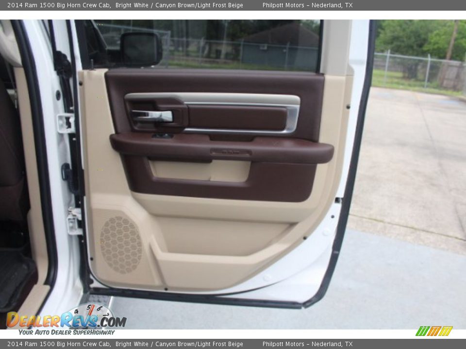 2014 Ram 1500 Big Horn Crew Cab Bright White / Canyon Brown/Light Frost Beige Photo #22