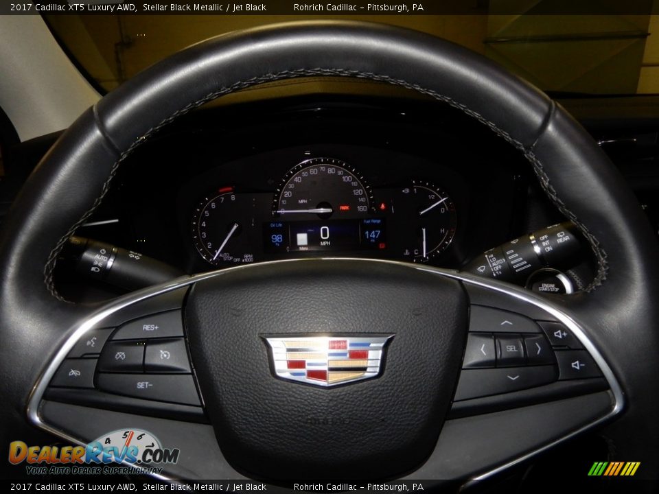 2017 Cadillac XT5 Luxury AWD Stellar Black Metallic / Jet Black Photo #15