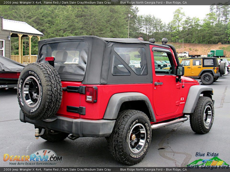 2009 Jeep Wrangler X 4x4 Flame Red / Dark Slate Gray/Medium Slate Gray Photo #5