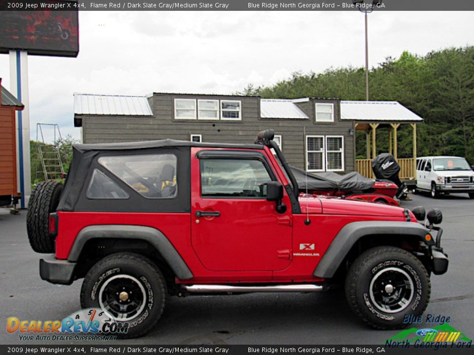 2009 Jeep Wrangler X 4x4 Flame Red / Dark Slate Gray/Medium Slate Gray Photo #6