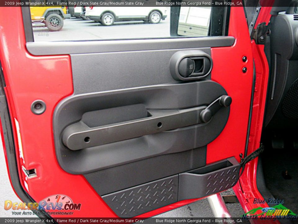 2009 Jeep Wrangler X 4x4 Flame Red / Dark Slate Gray/Medium Slate Gray Photo #9