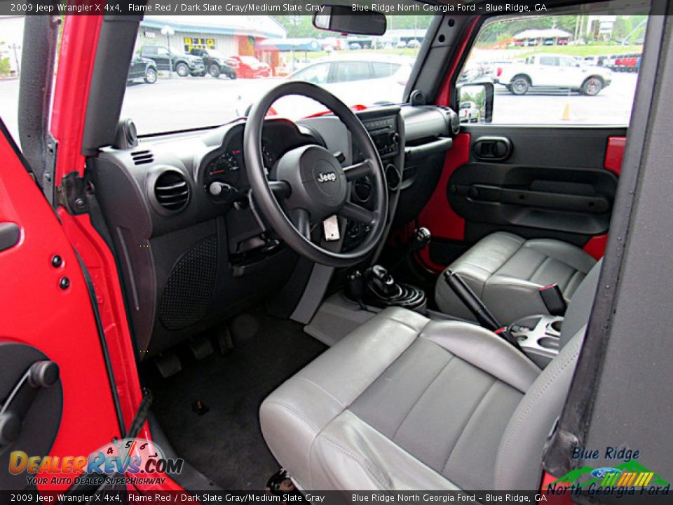 2009 Jeep Wrangler X 4x4 Flame Red / Dark Slate Gray/Medium Slate Gray Photo #10