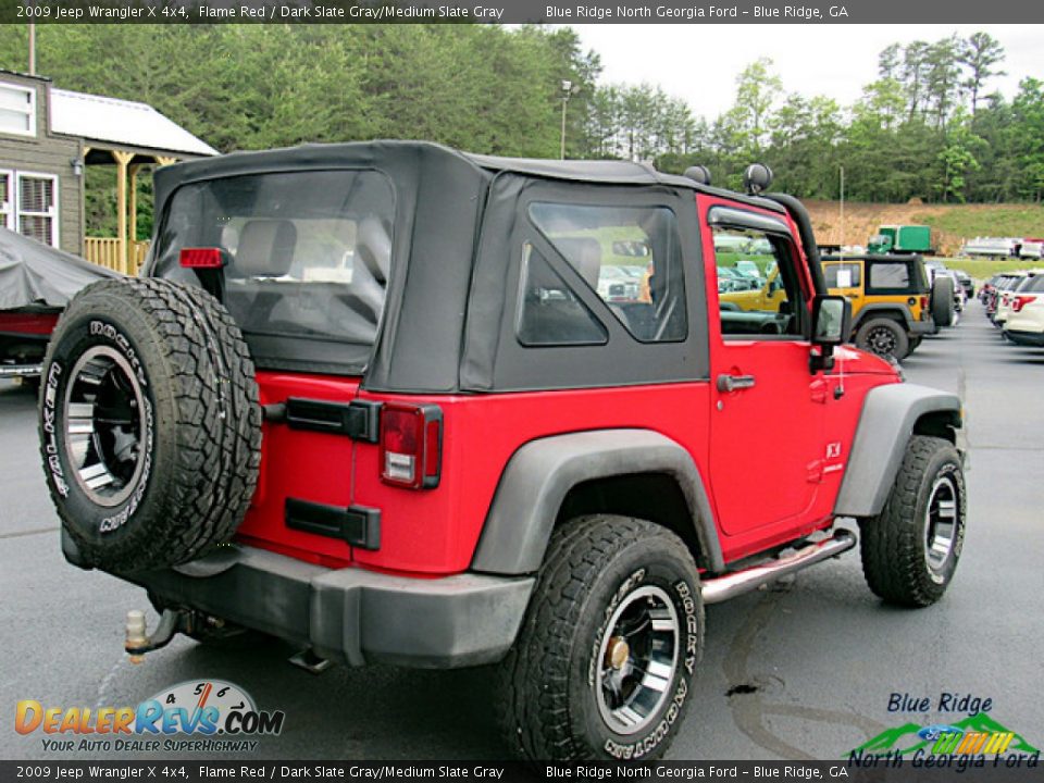 2009 Jeep Wrangler X 4x4 Flame Red / Dark Slate Gray/Medium Slate Gray Photo #12