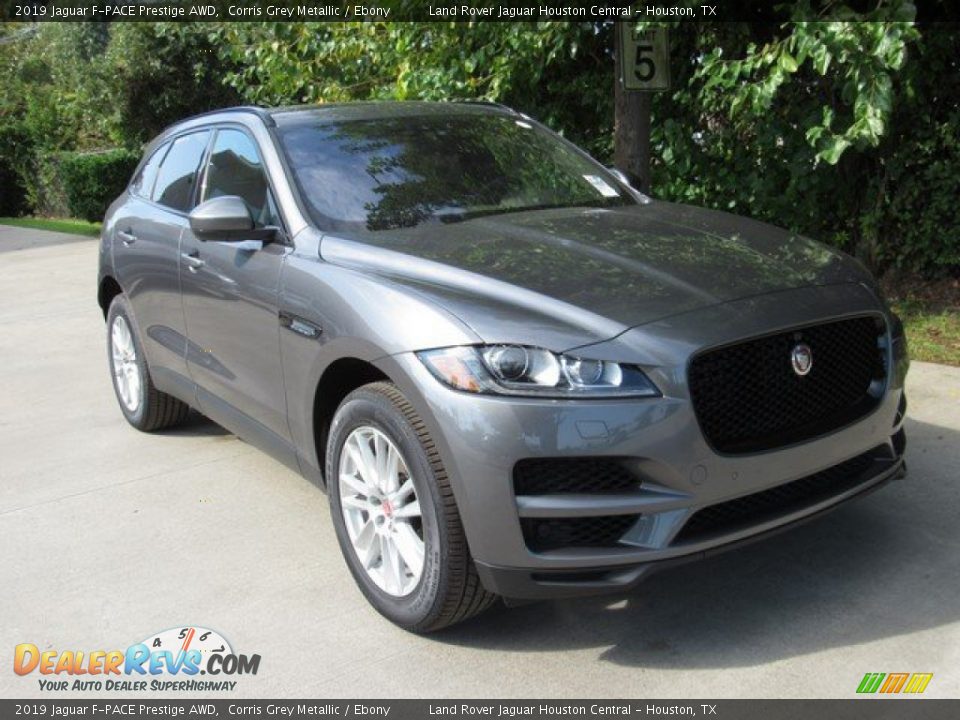 2019 Jaguar F-PACE Prestige AWD Corris Grey Metallic / Ebony Photo #2