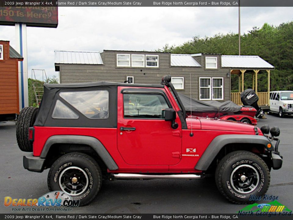 2009 Jeep Wrangler X 4x4 Flame Red / Dark Slate Gray/Medium Slate Gray Photo #13