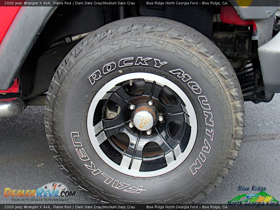 2009 Jeep Wrangler X 4x4 Flame Red / Dark Slate Gray/Medium Slate Gray Photo #15