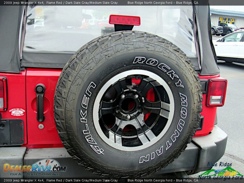 2009 Jeep Wrangler X 4x4 Flame Red / Dark Slate Gray/Medium Slate Gray Photo #21