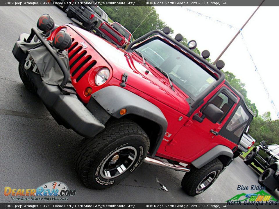 2009 Jeep Wrangler X 4x4 Flame Red / Dark Slate Gray/Medium Slate Gray Photo #25