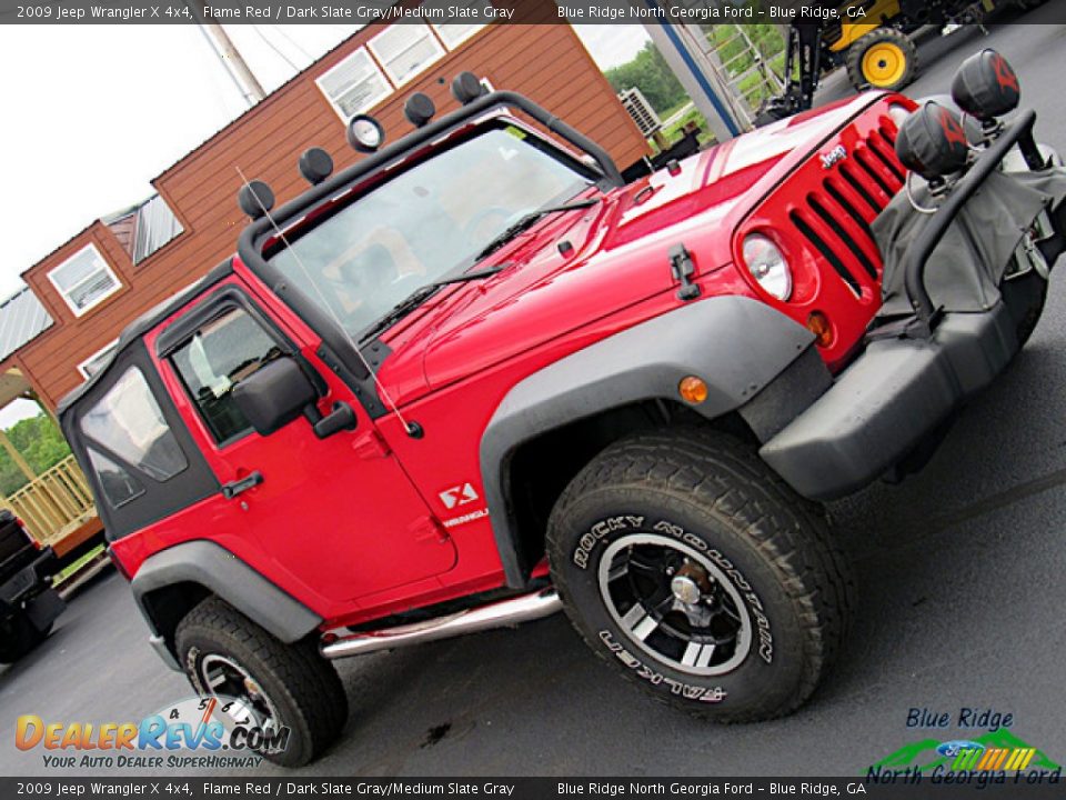 2009 Jeep Wrangler X 4x4 Flame Red / Dark Slate Gray/Medium Slate Gray Photo #26