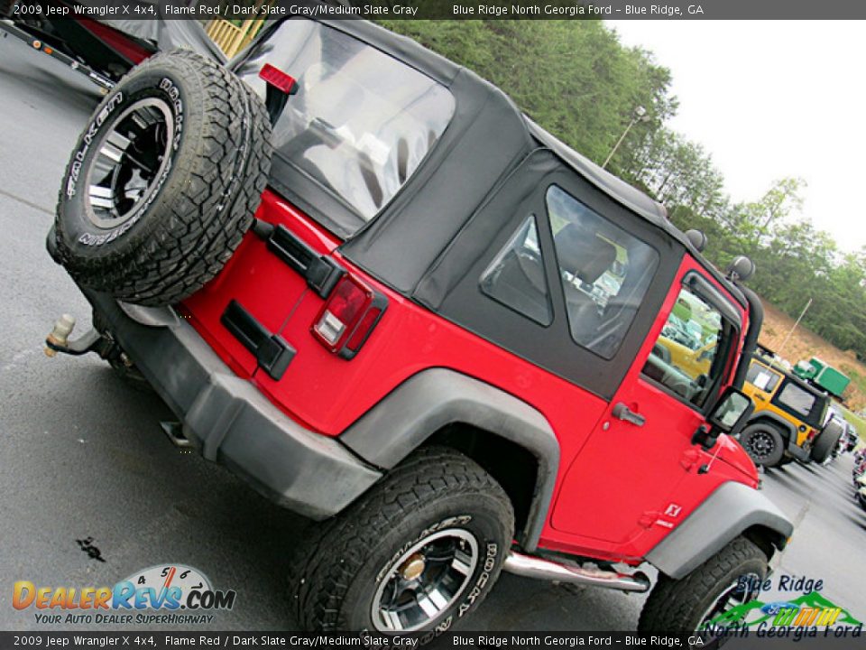2009 Jeep Wrangler X 4x4 Flame Red / Dark Slate Gray/Medium Slate Gray Photo #27