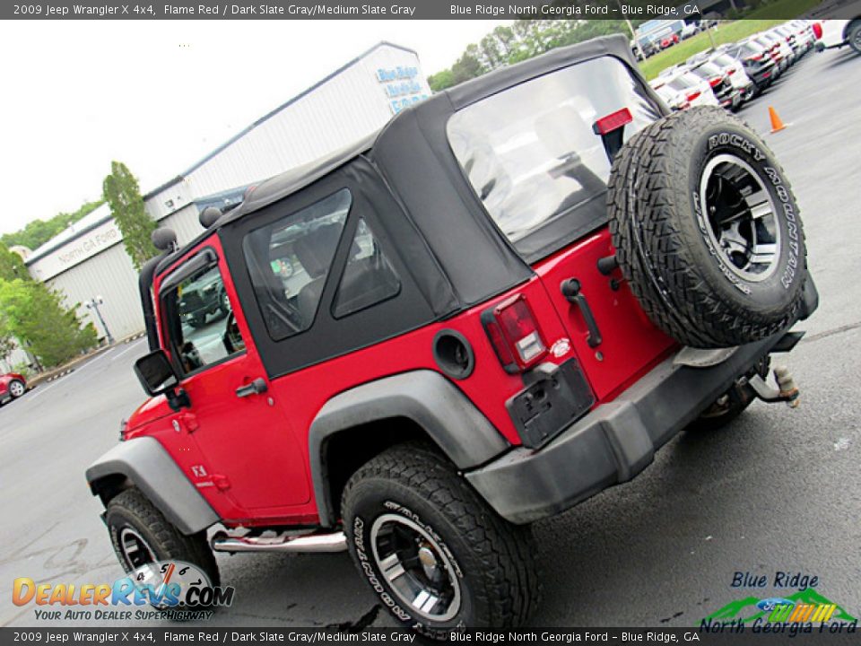 2009 Jeep Wrangler X 4x4 Flame Red / Dark Slate Gray/Medium Slate Gray Photo #28