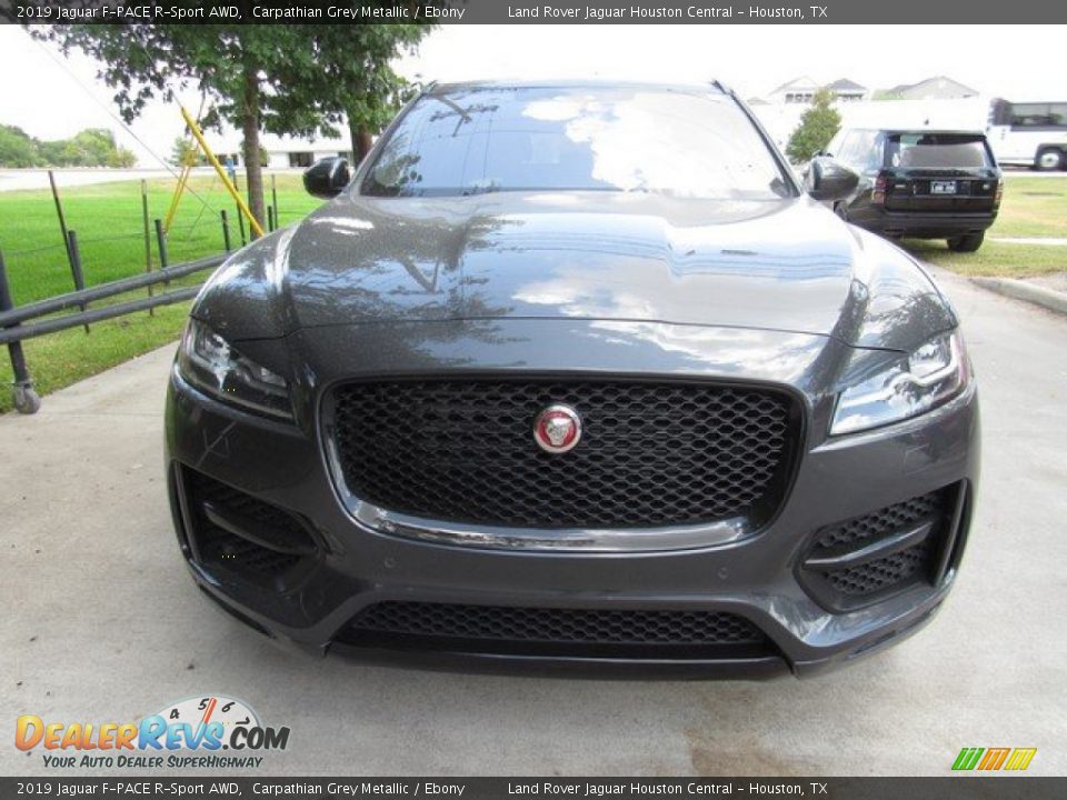 2019 Jaguar F-PACE R-Sport AWD Carpathian Grey Metallic / Ebony Photo #9