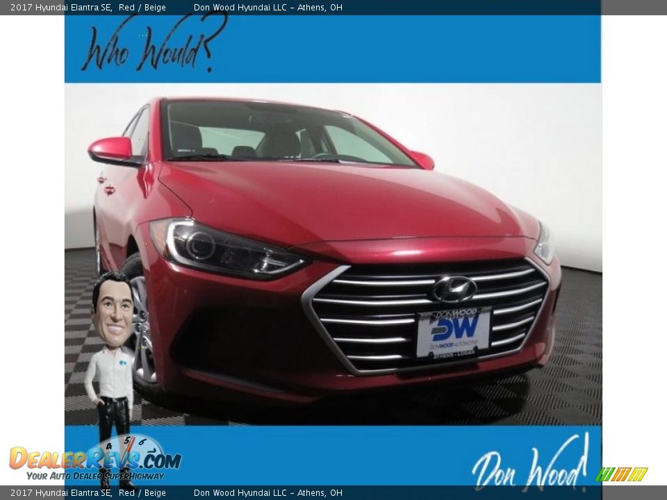2017 Hyundai Elantra SE Red / Beige Photo #1