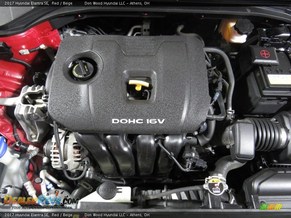 2017 Hyundai Elantra SE Red / Beige Photo #6