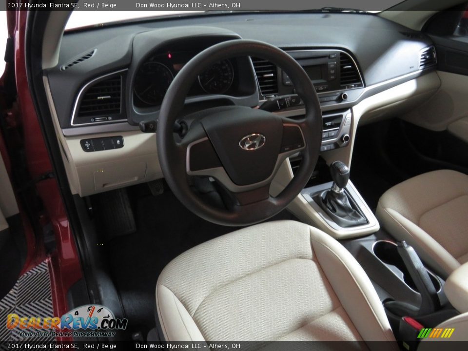 2017 Hyundai Elantra SE Red / Beige Photo #22