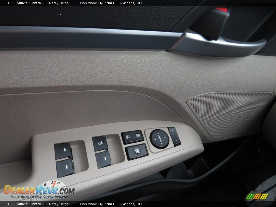 2017 Hyundai Elantra SE Red / Beige Photo #33