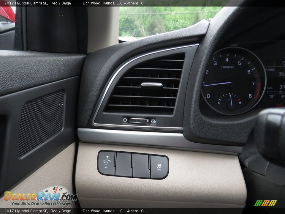 2017 Hyundai Elantra SE Red / Beige Photo #34
