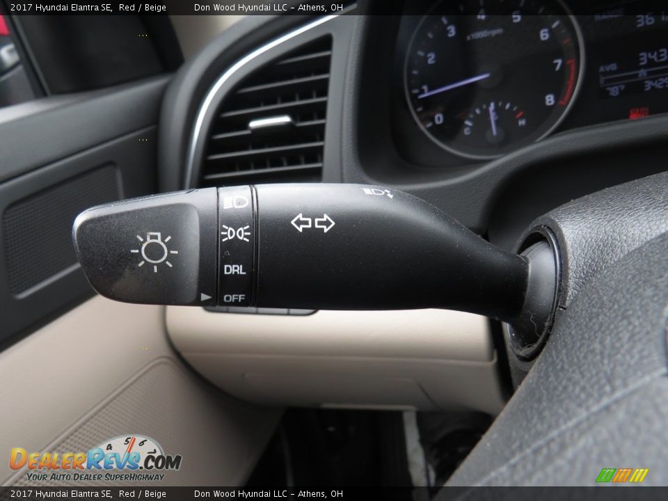 2017 Hyundai Elantra SE Red / Beige Photo #35