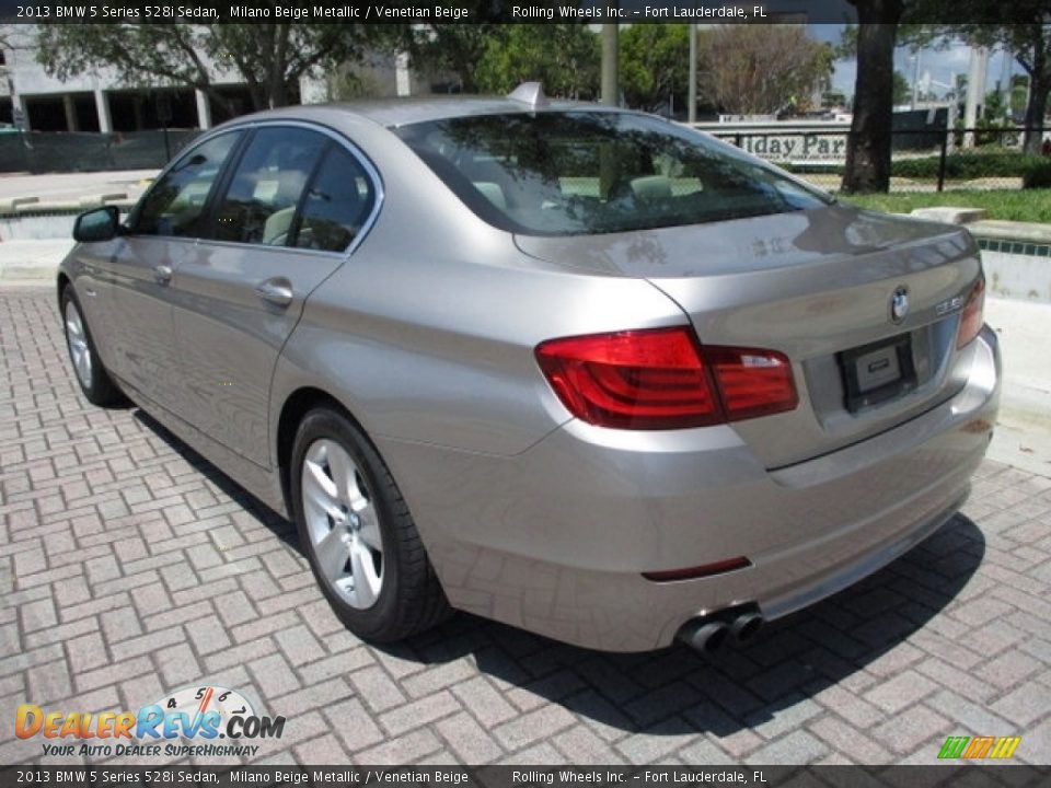 2013 BMW 5 Series 528i Sedan Milano Beige Metallic / Venetian Beige Photo #5