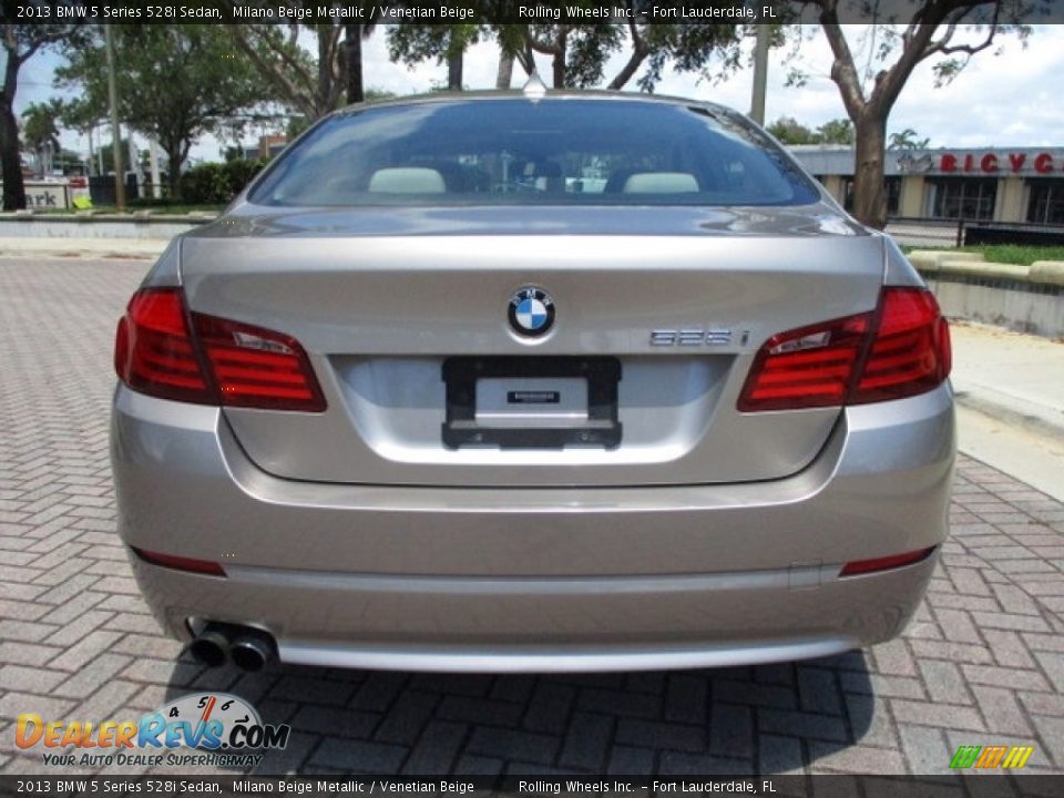 2013 BMW 5 Series 528i Sedan Milano Beige Metallic / Venetian Beige Photo #7