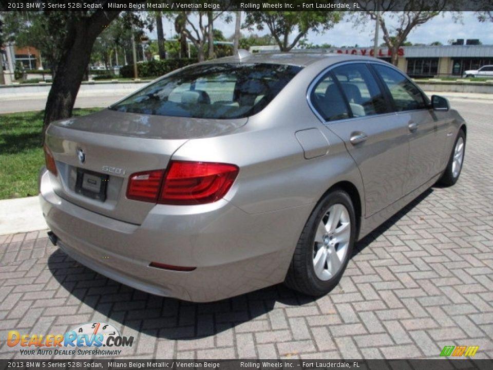 2013 BMW 5 Series 528i Sedan Milano Beige Metallic / Venetian Beige Photo #10