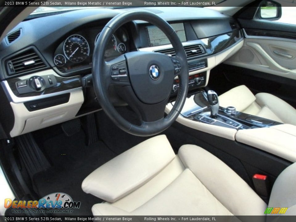 2013 BMW 5 Series 528i Sedan Milano Beige Metallic / Venetian Beige Photo #13