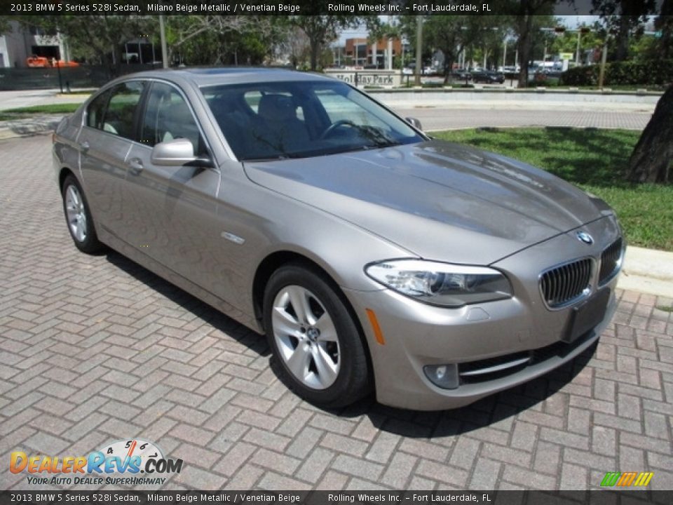 2013 BMW 5 Series 528i Sedan Milano Beige Metallic / Venetian Beige Photo #14