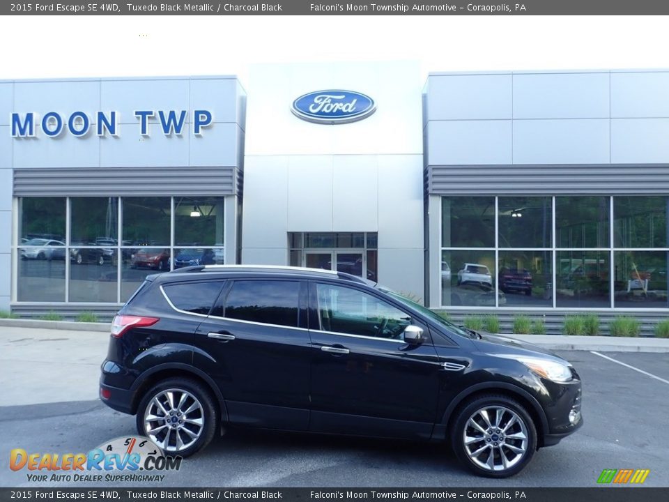 2015 Ford Escape SE 4WD Tuxedo Black Metallic / Charcoal Black Photo #1