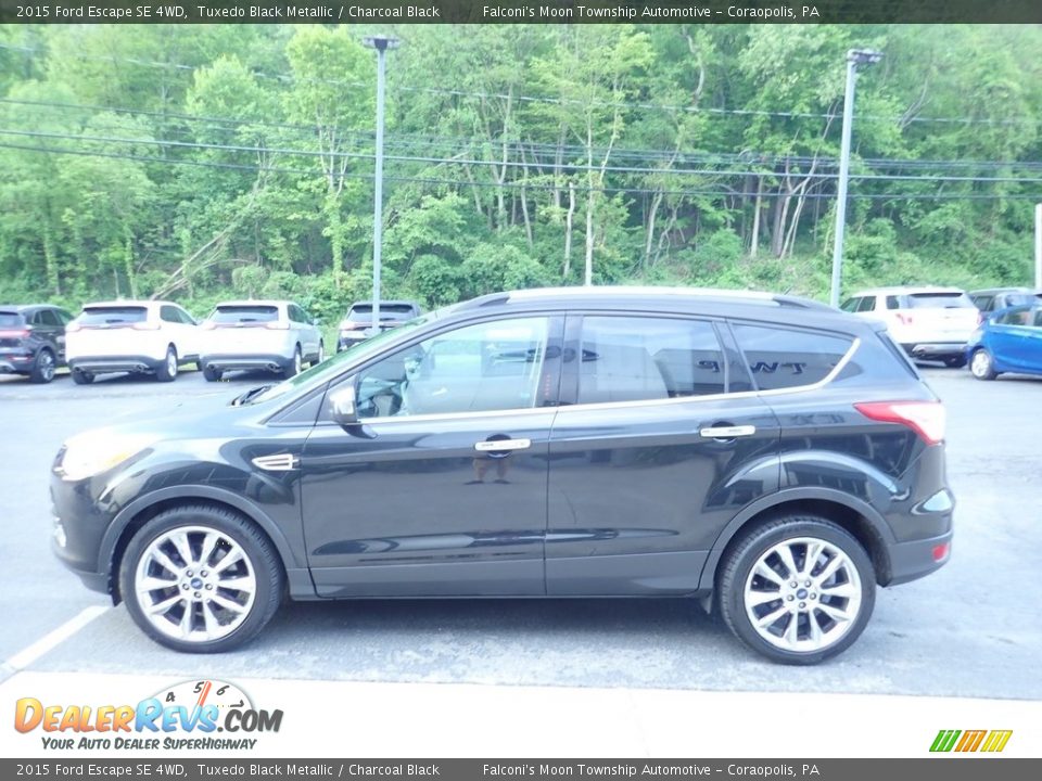 2015 Ford Escape SE 4WD Tuxedo Black Metallic / Charcoal Black Photo #6