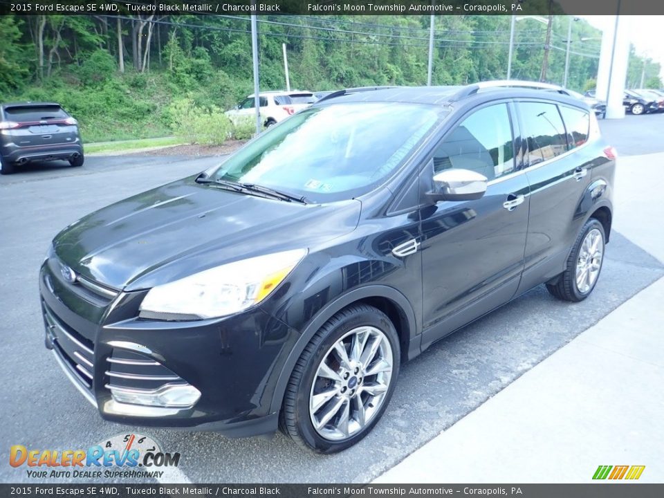2015 Ford Escape SE 4WD Tuxedo Black Metallic / Charcoal Black Photo #7