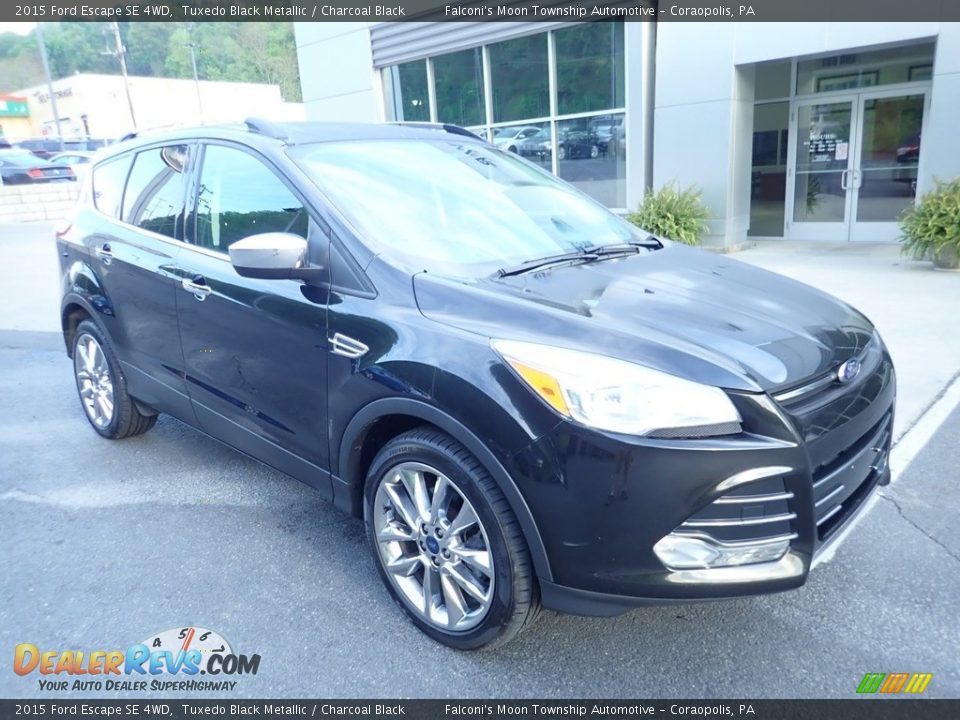 2015 Ford Escape SE 4WD Tuxedo Black Metallic / Charcoal Black Photo #9