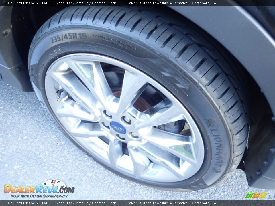 2015 Ford Escape SE 4WD Tuxedo Black Metallic / Charcoal Black Photo #10
