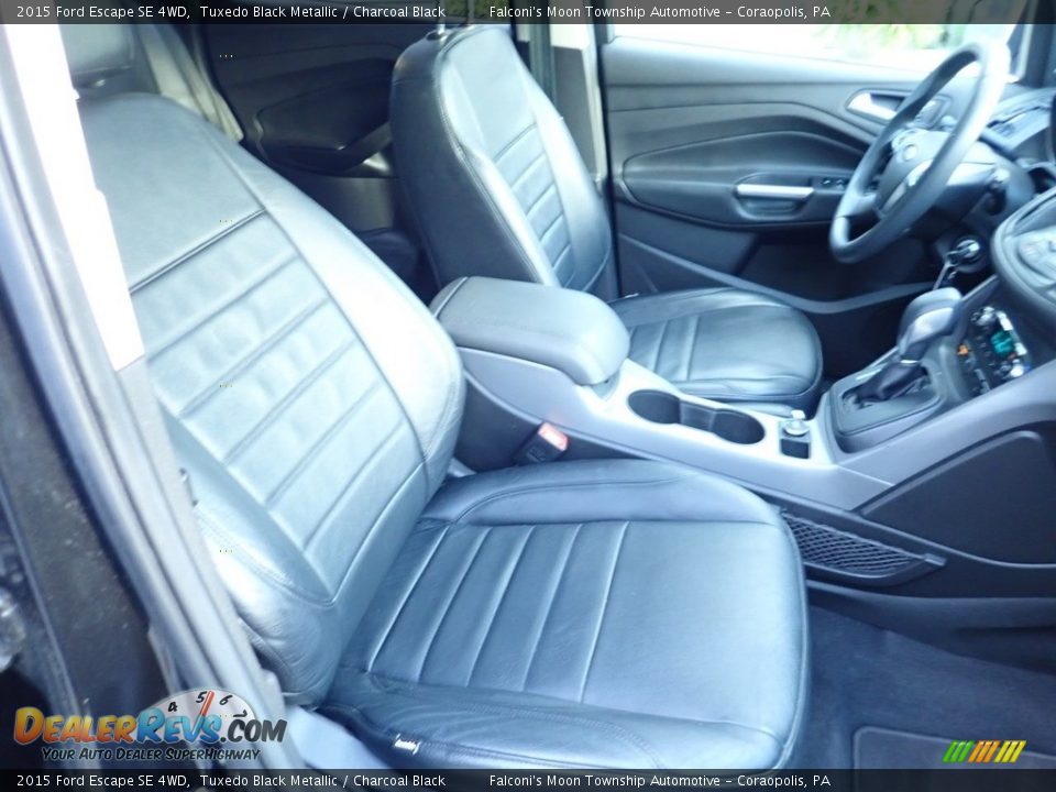 2015 Ford Escape SE 4WD Tuxedo Black Metallic / Charcoal Black Photo #11