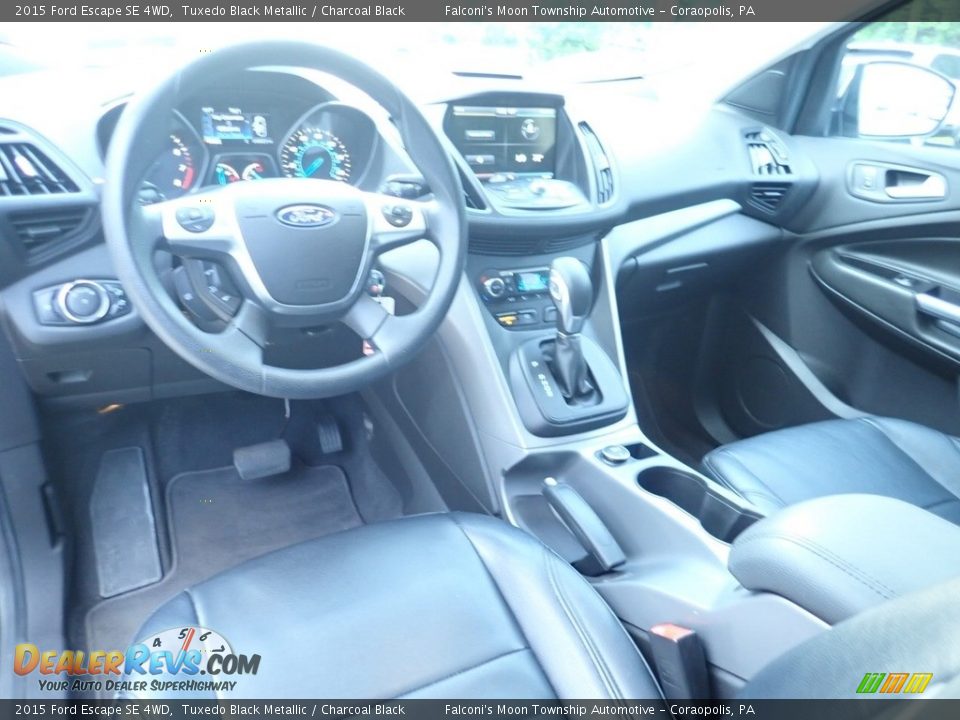2015 Ford Escape SE 4WD Tuxedo Black Metallic / Charcoal Black Photo #17