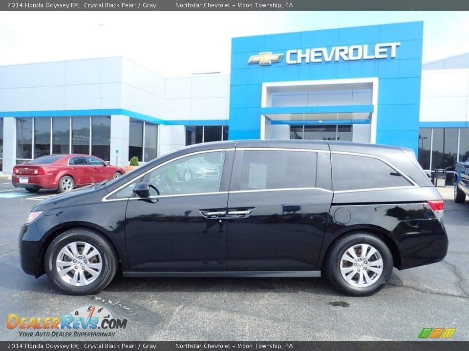 2014 Honda Odyssey EX Crystal Black Pearl / Gray Photo #3