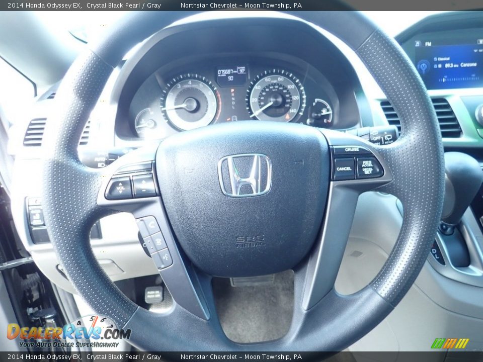 2014 Honda Odyssey EX Crystal Black Pearl / Gray Photo #26