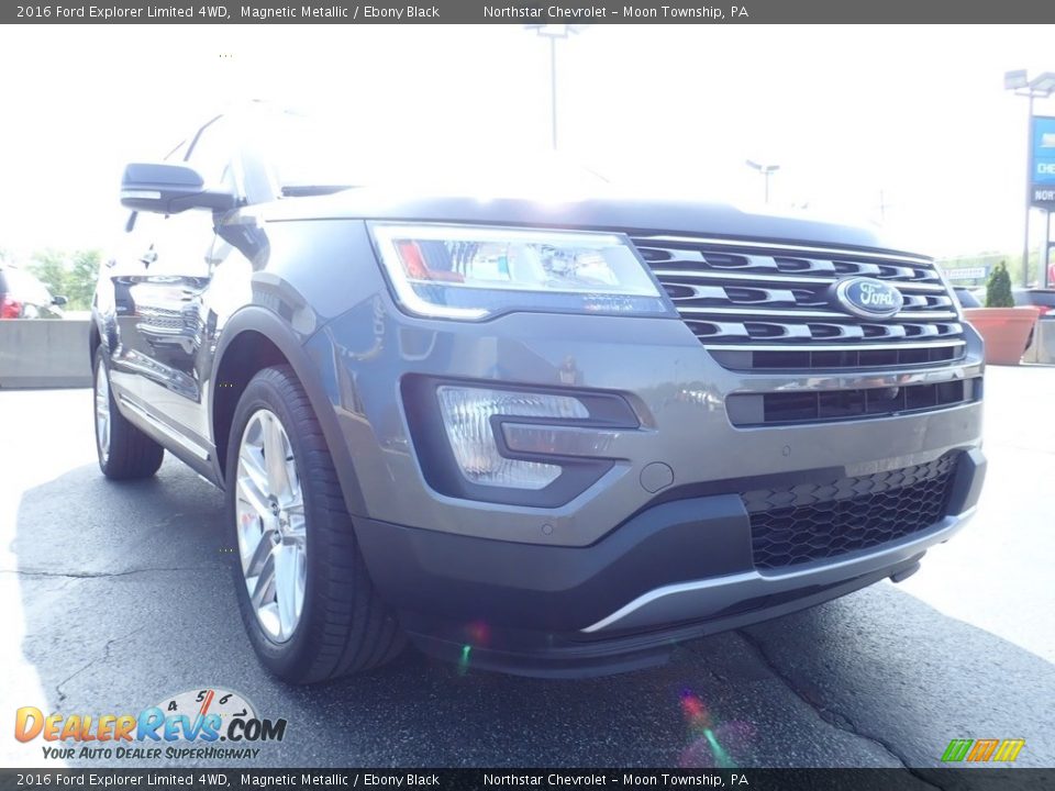 2016 Ford Explorer Limited 4WD Magnetic Metallic / Ebony Black Photo #12