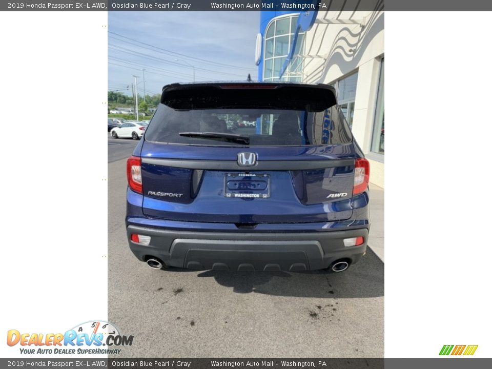 2019 Honda Passport EX-L AWD Obsidian Blue Pearl / Gray Photo #6